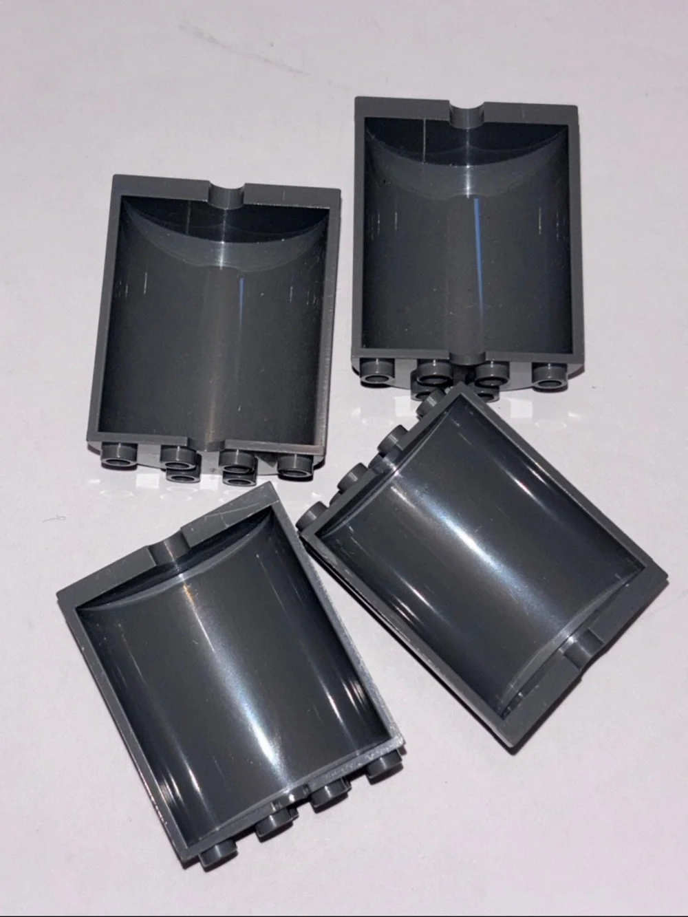 LEGO Dark Bluish Gray Cylinder with Red and Black Mesh Print (4)